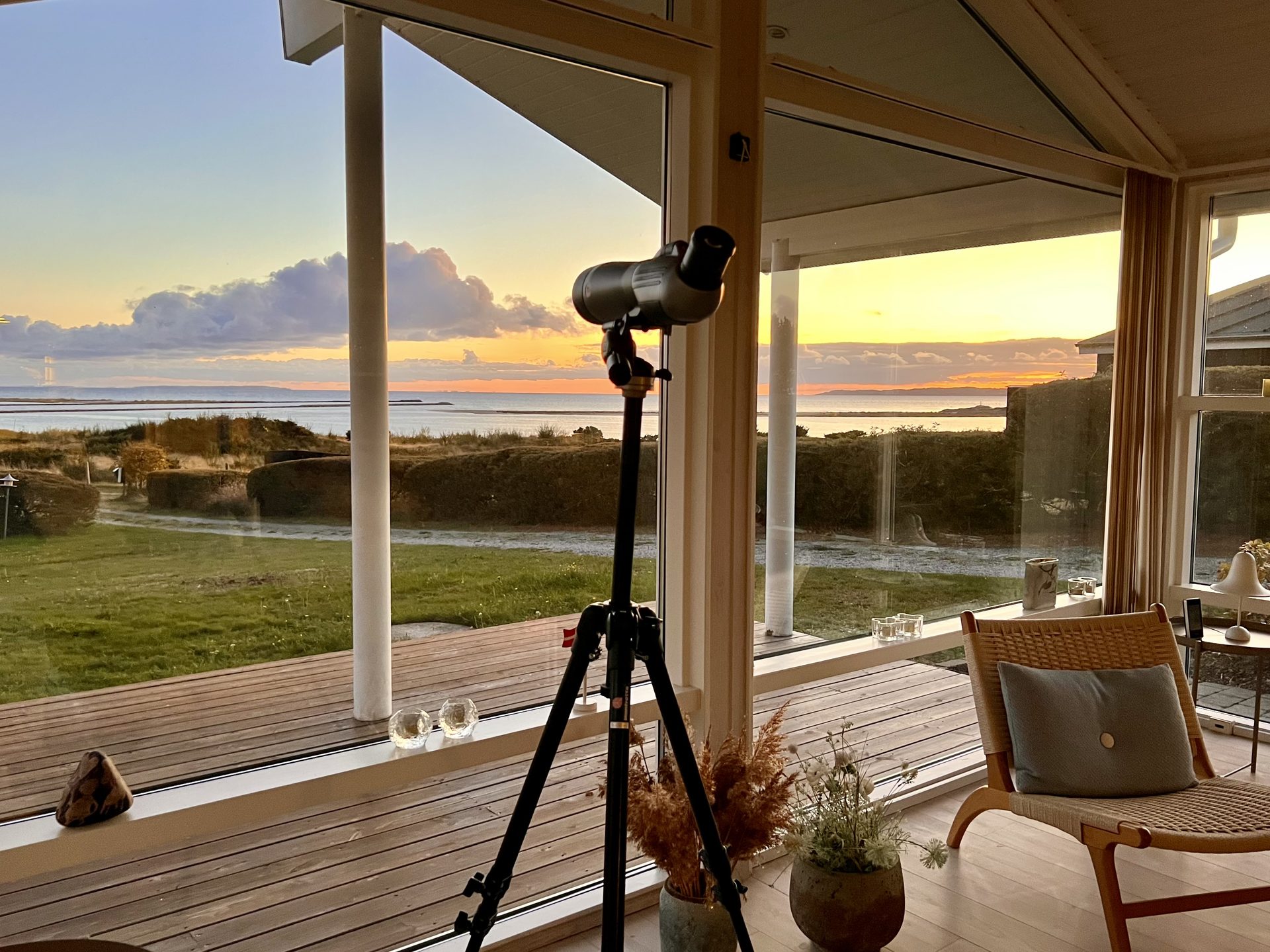 Solnedgang over havet